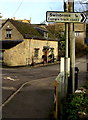 Swinbrook direction and distance sign in Fulbrook, West Oxfordshire