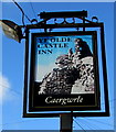 Ye Olde Castle Inn name sign, Caergwrle, Flintshire