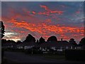 NZ1366 : Fiery sunset above Heddon on the Wall by Andrew Curtis