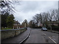 Looking northwards along Church Road towards a crossroads