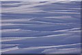 NN8329 : Wind sculpted snow, Stonefield Hill by Richard Webb