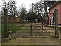 Wrought iron gates at the south end of Crowe Street, Stowmarket