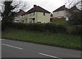 Houses aligned at right angles above Bassaleg Road, Newport