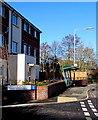 Wonky bus shelter, Monnow Way, Bettws, Newport