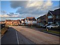 New houses at Sandy Park, unfinished road surface