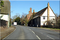 TL3444 : Houses on Old North Road, Kneesworth by Robin Webster