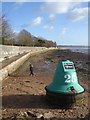 A buoy aground by the Goat Walk, Topsham