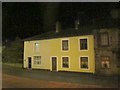 Coloured houses in Ackworth at night