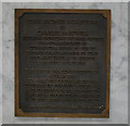 TG2308 : Plaque on the plinth of Britannia in the Marble Hall by Adrian S Pye