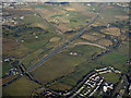 Stepps and the M80 motorway from the air