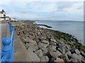 Sea defences and beach at Seaton Carew