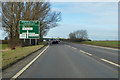 A142 towards Ely approaching Northfield Road Crossroads