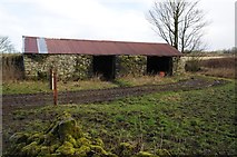 ST5351 : Stone built shed with time roof by Philip Halling