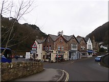 SS7249 : Buildings on the slope of Watersmeet Road, Lynmouth by David Smith