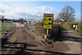 SO8541 : Site entrance for roadworks on the A4104 by Philip Halling