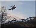 NN1376 : Helicopter landing at Carr's Corner by Craig Wallace