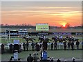 TL2072 : Sunset over Huntingdon racecourse by Richard Humphrey