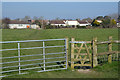 Huntspill : Grassy Field & Gate