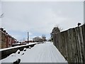 Railway path at Leadgate in the snow