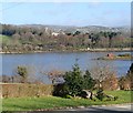 View across the Newry River and the Republic of Ireland?United Kingdom border  to Narrow Water Manor House