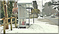 Bus shelter and snow, Belfast (March 2018)