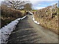 Narrow road between Nantclwyd and Clawddnewydd