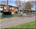 X22 bus stop and shelter, Edlogan Way, Croesyceiliog, Cwmbran