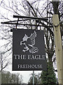 Hanging sign for The Eagle public house