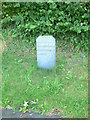 Slate milestone near Parc Menai roundabout