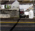 SN4201 : Grade II listed late 19th century milepost alongside the A484 Dan Lan Road, Pembrey by Jaggery