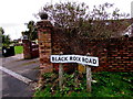 Warped Black Rock Road name sign, Portskewett