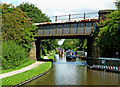 Railway bridge across the canal at Kettlebrook, Staffordshire