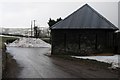 Snow pile at Merthyr Cynog