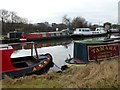 Narrowboats moored at Eastwood Lock 