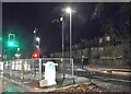 New island and traffic lights on Sherborne Road, Yeovil