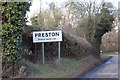 Preston Village Name sign on Back Lane