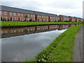 New housing next to the Leeds and Liverpool Canal