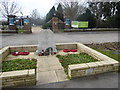 The war memorial outside West Drayton Cemetery