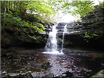 NY9028 : Summerhill Force, over Gibson's cave by Bob Harvey
