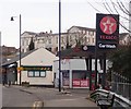 Corner Service Station at the far end of St Patrick