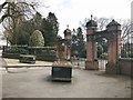 SJ9042 : Gates to Queen's Park, Longton by Jonathan Hutchins