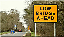 J4779 : "Low bridge" sign, Clandeboye, Bangor (March 2018) by Albert Bridge