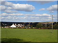 Power lines crossing fields near Wild Forest Close