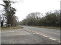 Stow Bedon Road at the junction of Watton Road