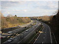 A1(M) looking south from Low Road footbridge