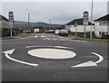 Mini-roundabout at the northern edge of Beddau