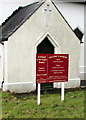 Information board at the entrance to the  Church of St Michael & All Angels, Beddau