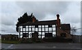 Half-timbered house near the Trumpet Inn