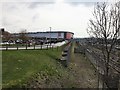 New York Stadium and railway line in Rotherham