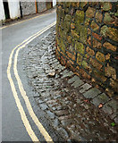 ST5874 : Cobbled gutter, Redland by Derek Harper